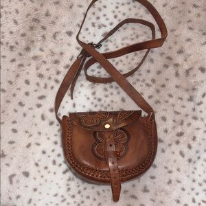 Brown Leather Crossbody Bag